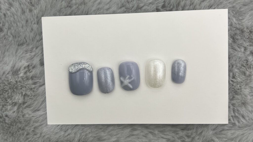 完成したネイル